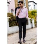 Mens Button Down Cuff Shirt Smart Casual Formal Slim Fit Cotton Long Sleeve - Knighthood Store