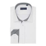 Mens Button Down Cuff Shirt Smart Casual Formal Slim Fit Cotton Long Sleeve - Knighthood Store