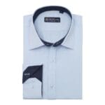 Mens Button Down Cuff Shirt Smart Casual Formal Slim Fit Cotton Long Sleeve - Knighthood Store