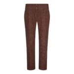 Ladies Tweed Suit Blazer Trousers Waistcoat Herringbone Wool Vintage Rust Brown - Knighthood Store