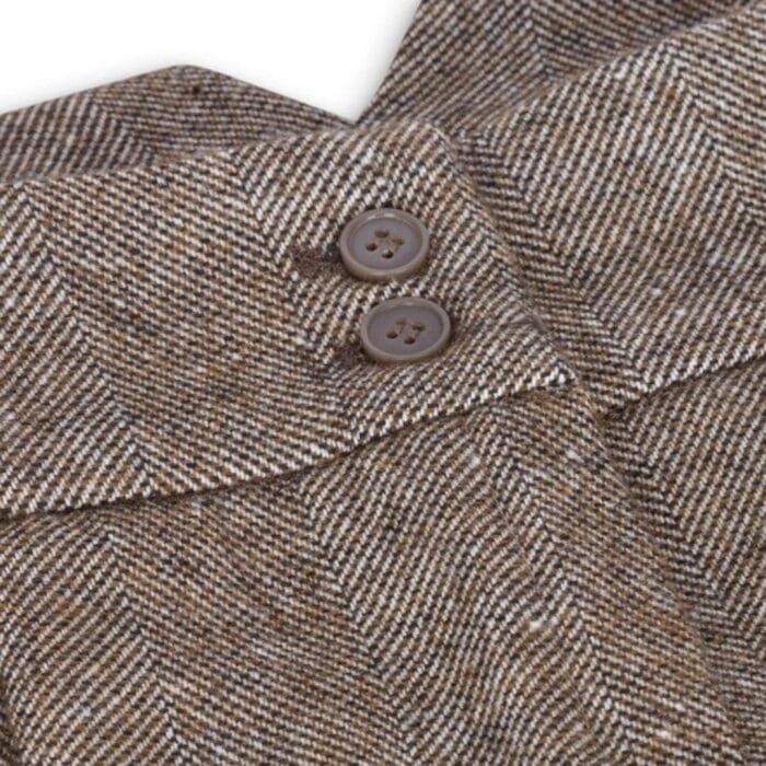 Womens Tweed Blazer Jacket 1920s Vintage Elbow Patch Waistcoat Blinders Tan - Knighthood Store