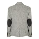 Womens Tweed Grey Black Blazer Jacket Waistcoat Elow Patch Classic Peaky 1920s - Knighthood Store