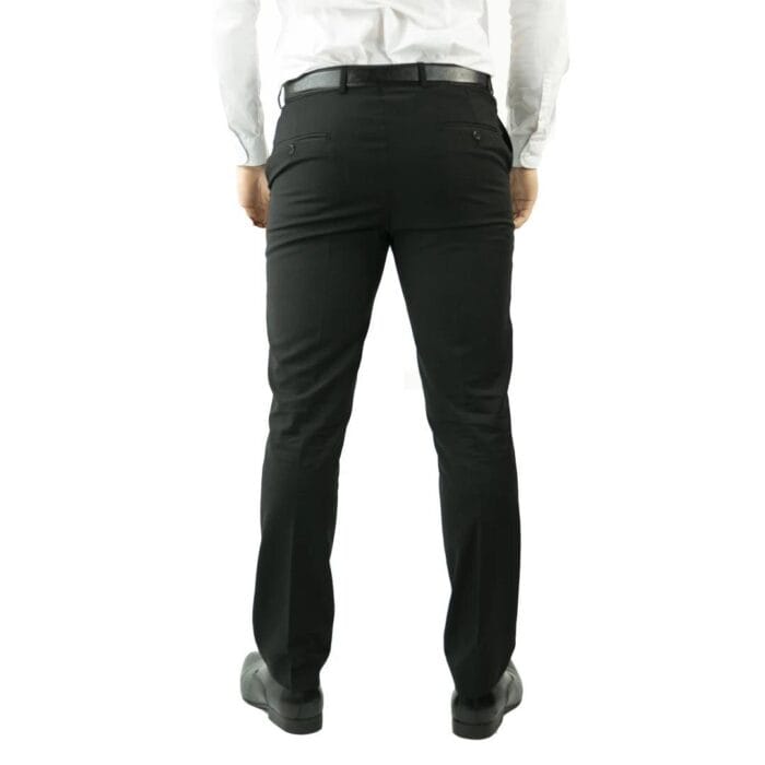 Mens Black Tuxedo Trousers Wedding Prom Stripe Satin Stripe Trouser Tux Classic - Knighthood Store