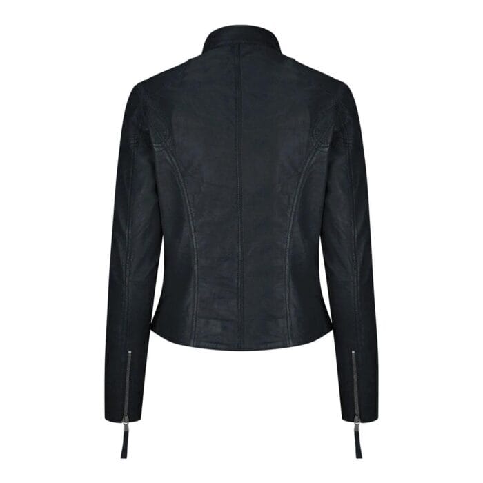 Ladies Womens Real Leather Vintage Slim Fit Biker Leather Jacket - Knighthood Store
