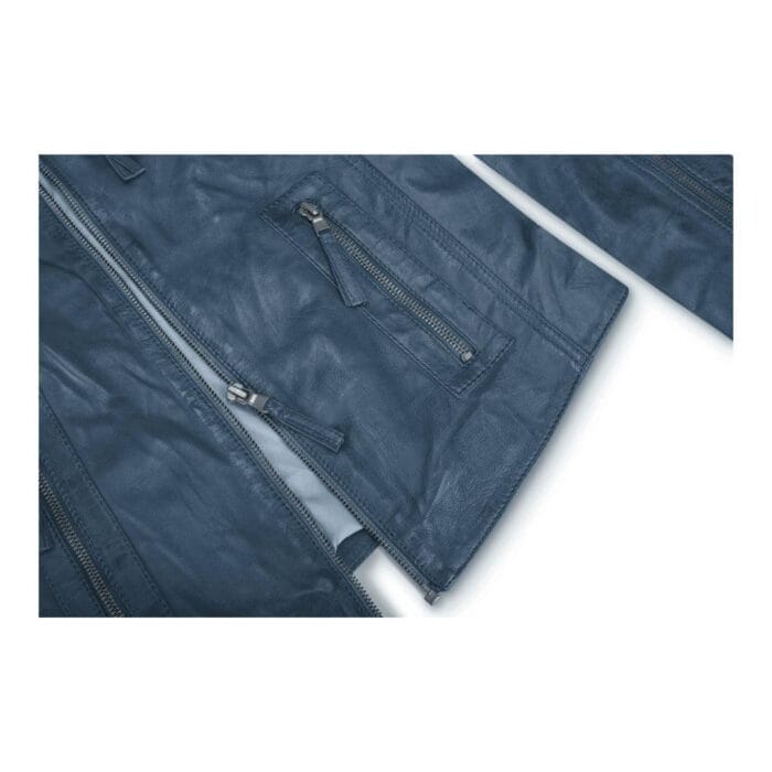 Ladies Womens Real Leather Vintage Slim Fit Biker Leather Jacket - Knighthood Store
