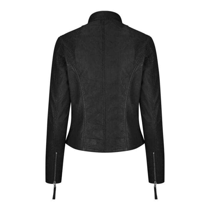 Ladies Womens Real Leather Vintage Slim Fit Biker Leather Jacket - Knighthood Store