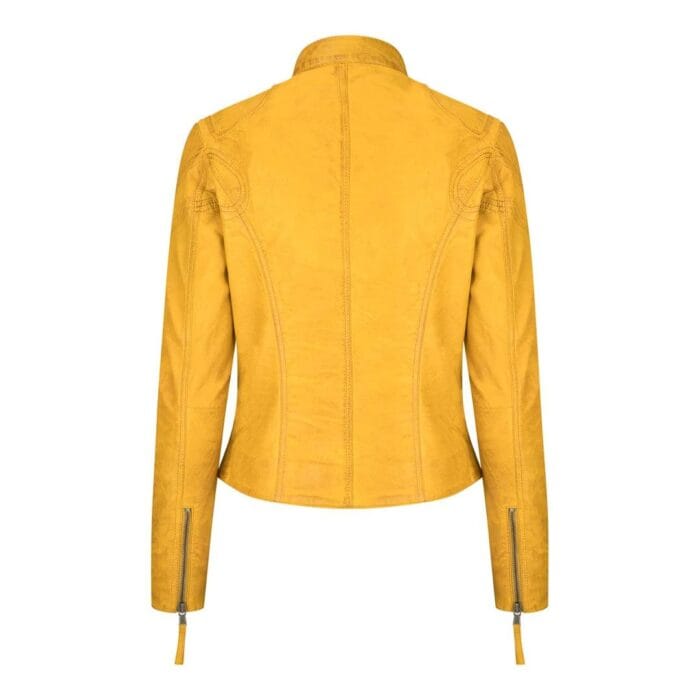 Ladies Womens Real Leather Vintage Slim Fit Biker Leather Jacket - Knighthood Store