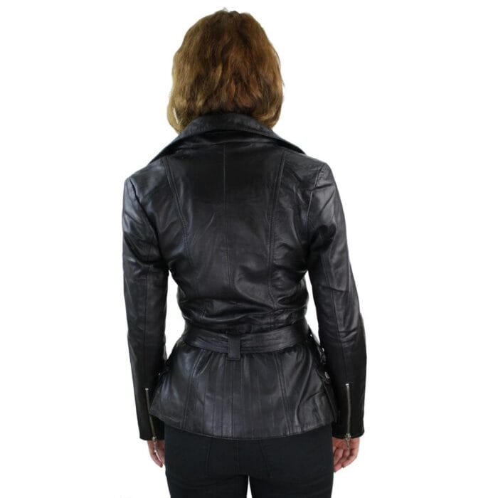 Ladies Tan Brown HOODED Parka Real Leather Jacket Winter Coat - Knighthood Store