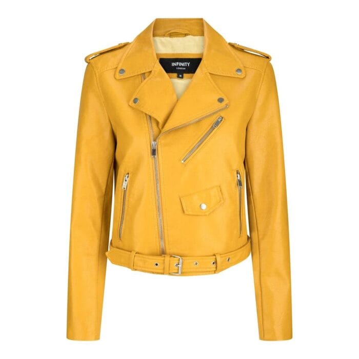 Ladies Womens Black Real Leather Slim Fit Soft Zip Biker Style Jacket - Knighthood Store