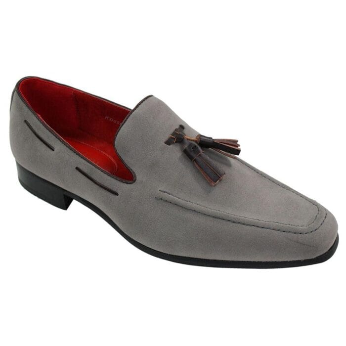 Mens Suede Loafers Driving Shoes Slip On Tassle Design Leather Smart Casual - Knighthood Store