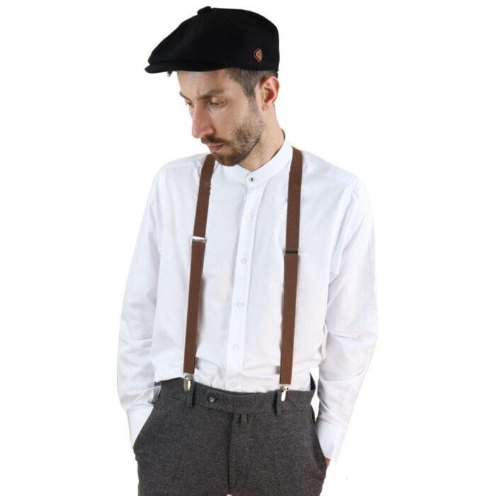 Mens Classic Retro Trouser Braces Suspenders 1920s Gatsby Peaky Blinders Colours - Knighthood Store