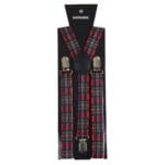 Mens Vintage Check Stripe Trouser Braces Suspenders 1920s Gatsby Peaky Blinders - Knighthood Store