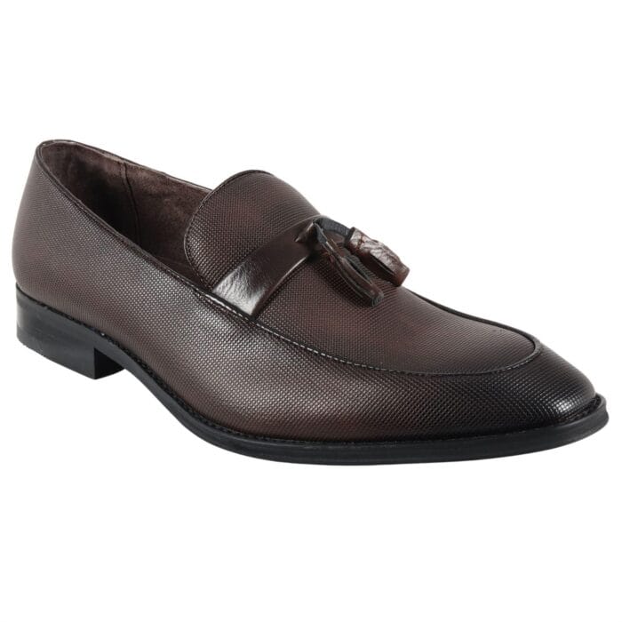 Men's Loafers Shoes Leather Lined Slip On Tassel Formal Shoe - Knighthood Store