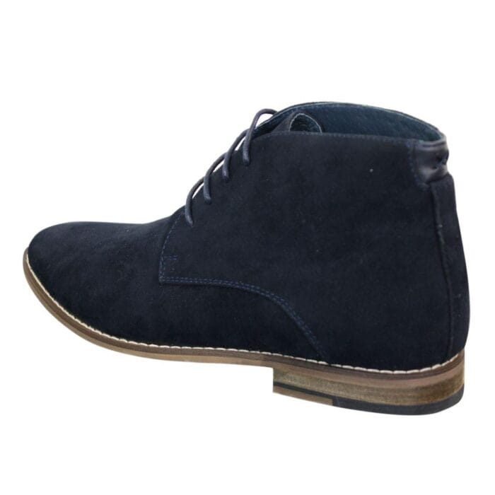 Mens Suede Ankle Boots Chelsea Laced Real Leather Lined Italian Design Smart Casual - Knighthood Store