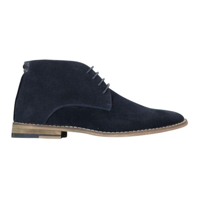 Mens Suede Ankle Boots Chelsea Laced Real Leather Lined Italian Design Smart Casual - Knighthood Store