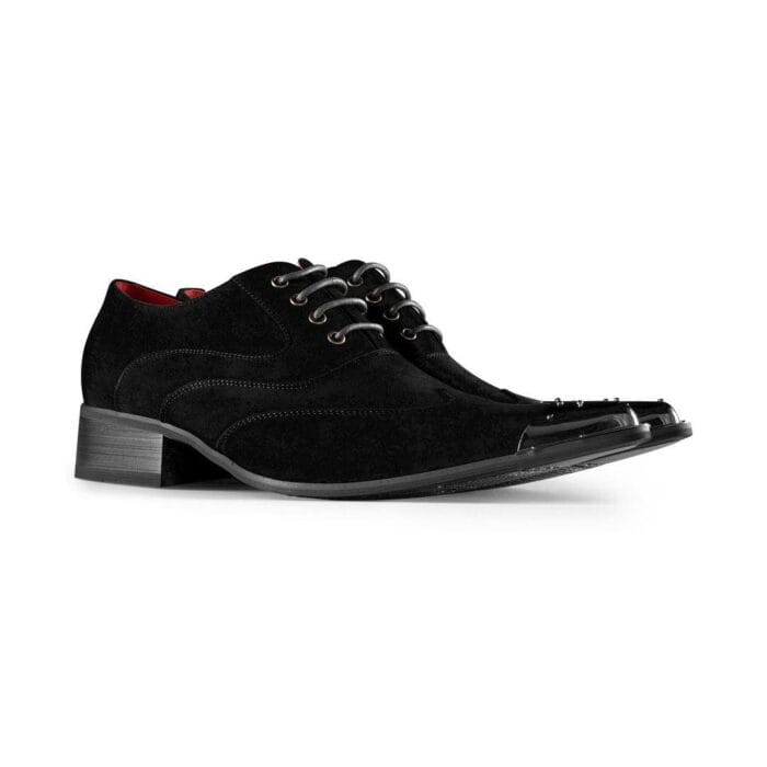 Mens Metal Toe Pointed Shoes Suede Leather Patent Laced Cowboy Italian Dancing - Knighthood Store