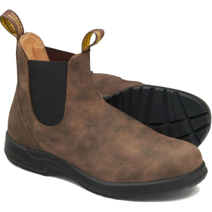 Blundstone 2056 Rustic Brown Leather Chelsea Terrain Boots Walking Hiking - Knighthood Store