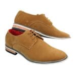 Mens Suede Smart Casual Oxford Shoes Laced Brown Black Blue - Knighthood Store