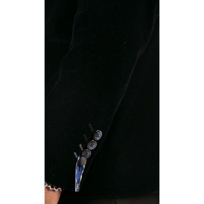 Mens Soft Velvet Black Navy 1 Button Dinner Jacket Tuxedo Blazer Smart Casual Fit - Knighthood Store