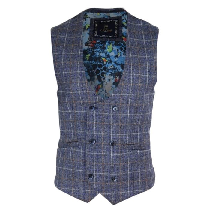 Mens Double Breasted Waistcoat 1920s Blinders Smart Casual Pocket Chain - Knighthood Store