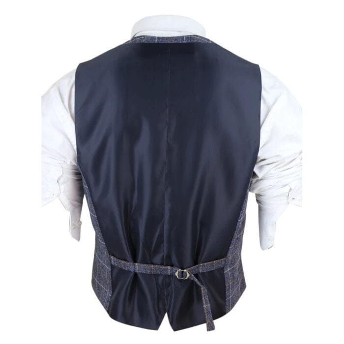 Mens Double Breasted Waistcoat 1920s Blinders Smart Casual Pocket Chain - Knighthood Store