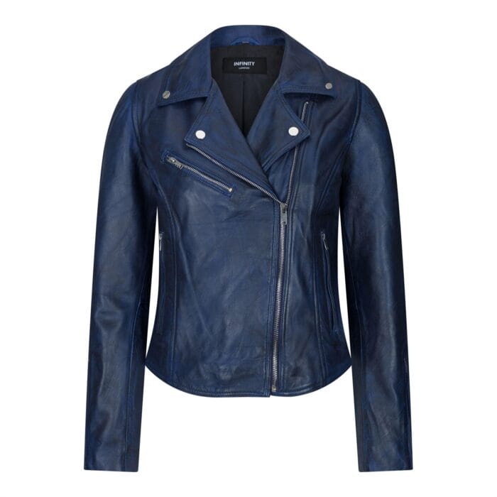 Womens Real Leather Biker Jacket Cross Zip Soft Slim Fit Brando Tan Brown Black Red Yellow - Knighthood Store