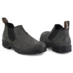 Blundstone 2035 Rustic Black Low-Cut Leather Boots Retro Vintage Slip On - Knighthood Store