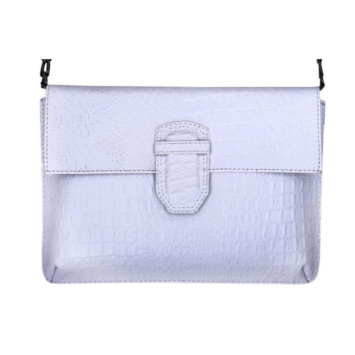 Womens Real Leather Buckle Hide Clutch Shoulder Bag Metal Chain Cross Body - Knighthood Store