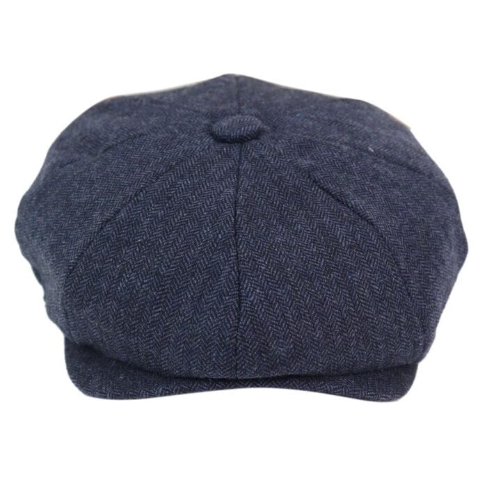 Mens 8 Panel Hat Wool Baker Boy Newsboy Flat Cap Grandad Tweed Check 1920s Peaky - Knighthood Store