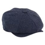 Mens 8 Panel Hat Wool Baker Boy Newsboy Flat Cap Grandad Tweed Check 1920s Peaky - Knighthood Store