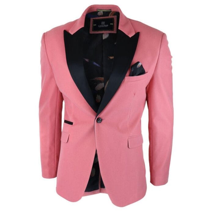 Mens Velvet Blazer Tuxedo Jacket Black Satin Lapel Pastel Blue Pink Green - Knighthood Store