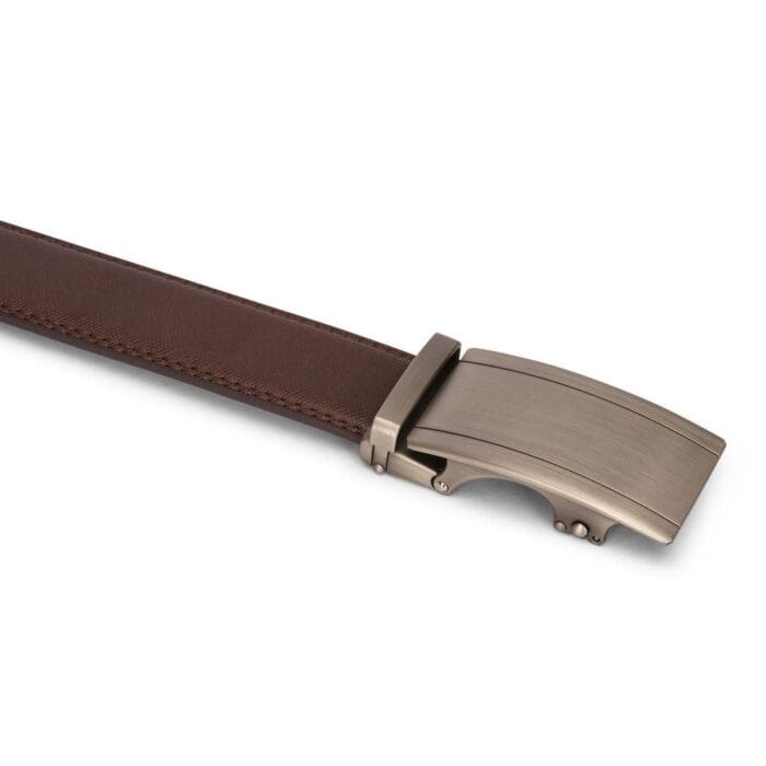 Mens Leather Belt Ratchet Trouser Jeans Dress 35MM Trim to Fit Any Size - Knighthood Store