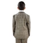 Boys 3 Piece Suit Brown Tweed Check Blinders Vintage Kids Classic 1920s - Knighthood Store