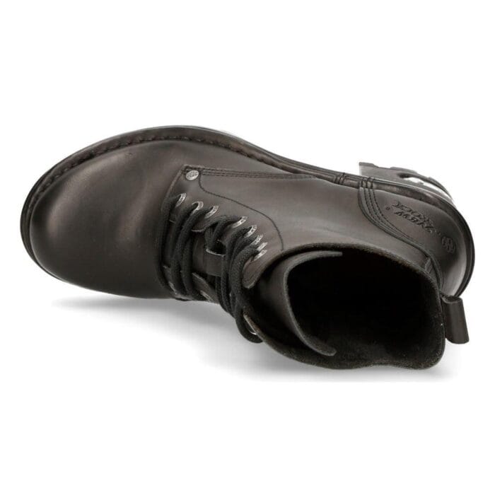 Ladies New Rock Platform Heel Boots Plain Metal Military Punk Goth NewTYRE07X-S1 - Knighthood Store