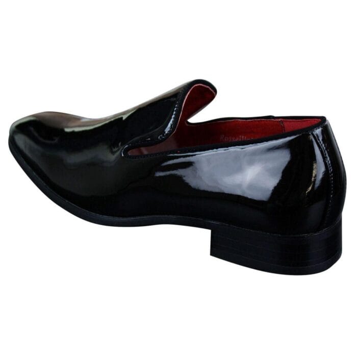 Mens Slip On Patent Shiny Driving Loafers Shoes Leather Smart Casual White Black - Knighthood Store