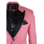 Mens Velvet Blazer Tuxedo Jacket Black Satin Lapel Pastel Blue Pink Green - Knighthood Store