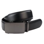Mens Leather Belt Ratchet Trouser Jeans Dress 35MM Trim to Fit Any Size - Knighthood Store