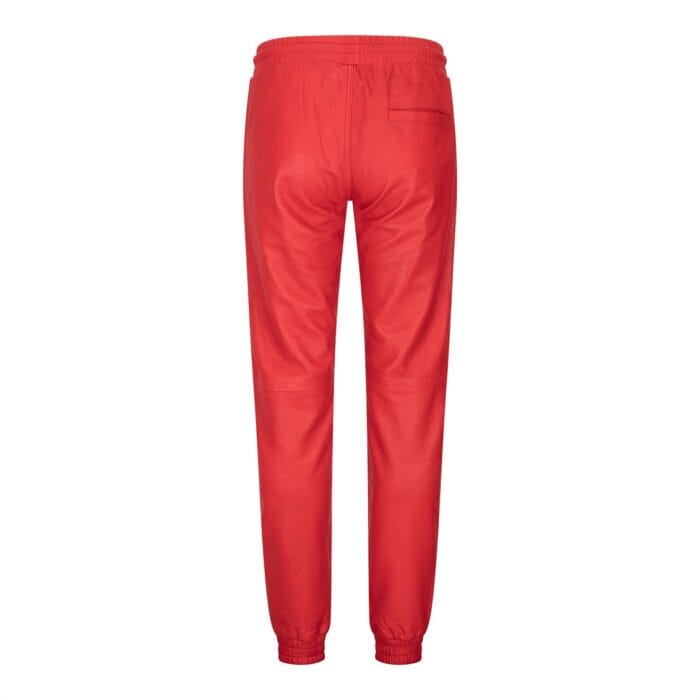 Womens Real Leather Jogger Jeans Trousers Elasticated Casual Retro 1980s - Knighthood Store