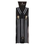 Mens Vintage Check Stripe Trouser Braces Suspenders 1920s Gatsby Peaky Blinders - Knighthood Store