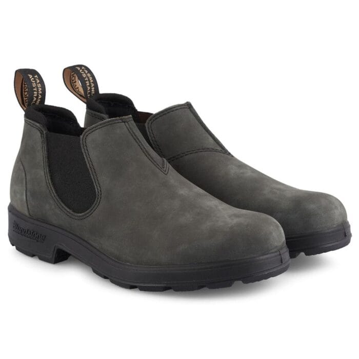 Blundstone 2035 Rustic Black Low-Cut Leather Boots Retro Vintage Slip On - Knighthood Store