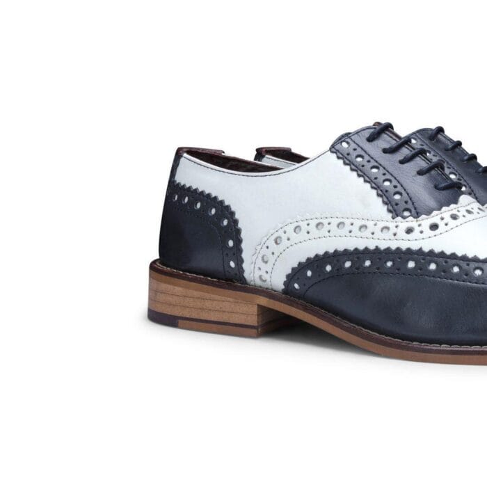 Mens Real Leather Vintage Shoes Brogues 1920s Suede Tweed Laced Shoes Smart Formal - Knighthood Store