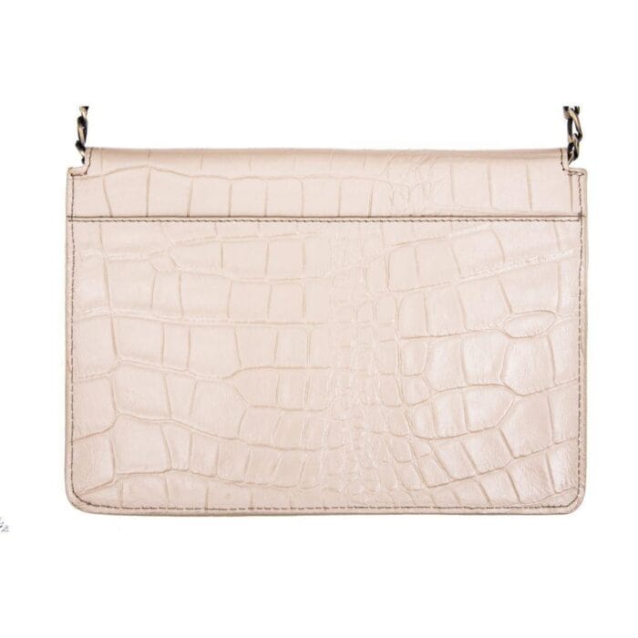 Womens Real Leather Buckle Hide Clutch Shoulder Bag Metal Chain Cross Body - Knighthood Store