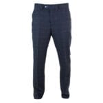 Mens Tweed Check Herringbone Blinders Trousers Tailored Fit Regular Retro - Knighthood Store