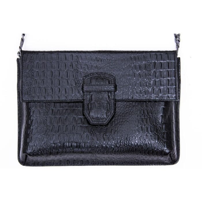 Womens Real Leather Buckle Hide Clutch Shoulder Bag Metal Chain Cross Body - Knighthood Store