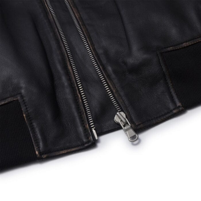 Women's Leather Jacket Cropped Bomber Zipper Short Coat - Knighthood Store