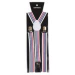 Mens Vintage Check Stripe Trouser Braces Suspenders 1920s Gatsby Peaky Blinders - Knighthood Store