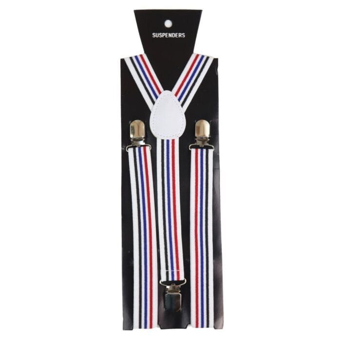 Mens Vintage Check Stripe Trouser Braces Suspenders 1920s Gatsby Peaky Blinders - Knighthood Store