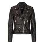 Women's Leather Jacket Brando Tassel Fringe Cow Hide Moto Biker Coat - Knighthood Store