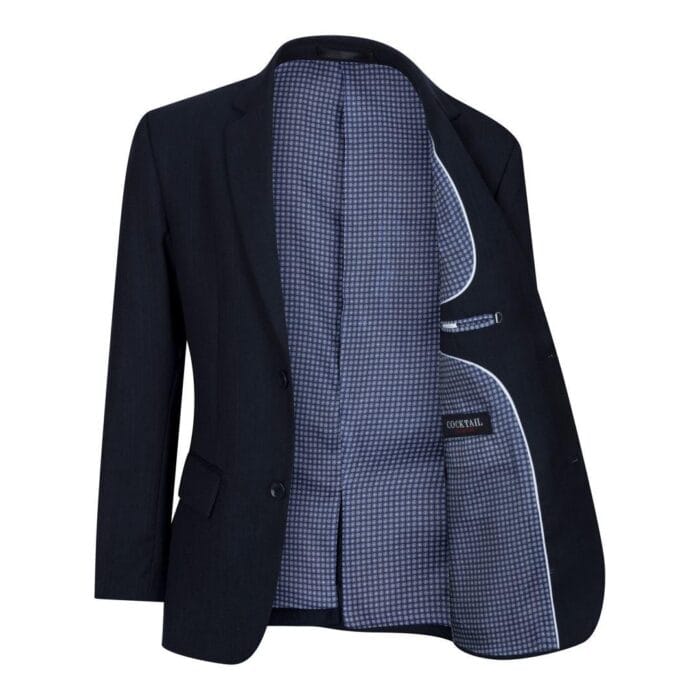Boys Navy Blue 5 Piece Suit Blazer Waistcoat Shirt Tie Trousers Wedding Party - Knighthood Store