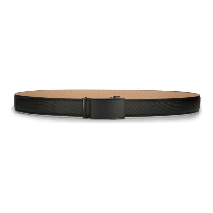 Mens Leather Belt Ratchet Trouser Jeans Dress 35MM Trim to Fit Any Size - Knighthood Store